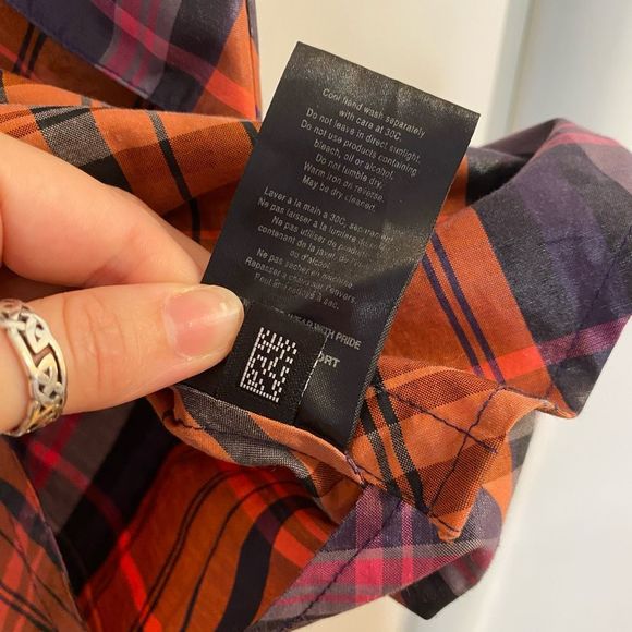 Ted Baker Chintz Finish Check Shirt Dress Side Pockets Size 2 - Picture 10 of 16